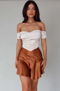 Gwyneth Flounce Mini Skirt Chocolate 14 Gwyneth Flounce Mini Skirt Chocolate -Fashion women's clothing CM4096D 20CHOCOLATE 6