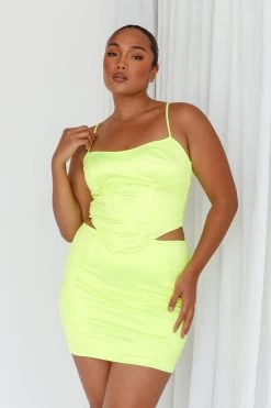 Ziggy Corset Top Electric Lemon