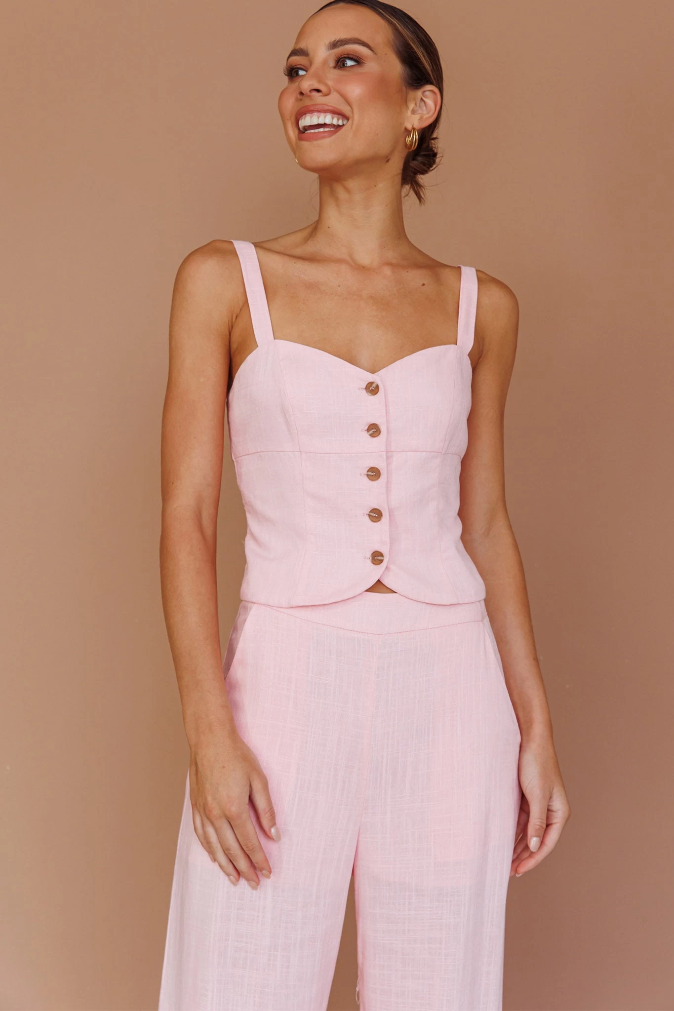 Play It Cool Wide Leg Pants Pink 6 Play It Cool Wide Leg Pants Pink - Image 6