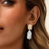 Antigua Baroque Pearl Earrings Gold