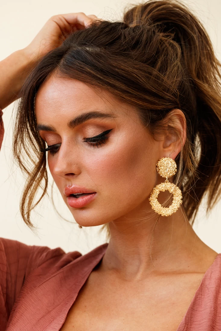 Champagne Showers Earrings Gold 2 Champagne Showers Earrings Gold - Image 2