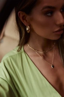 Celia Twist Hoop Earrings Gold 12 Celia Twist Hoop Earrings Gold -Fashion women's clothing ER00052 20GOLD 20OS 6