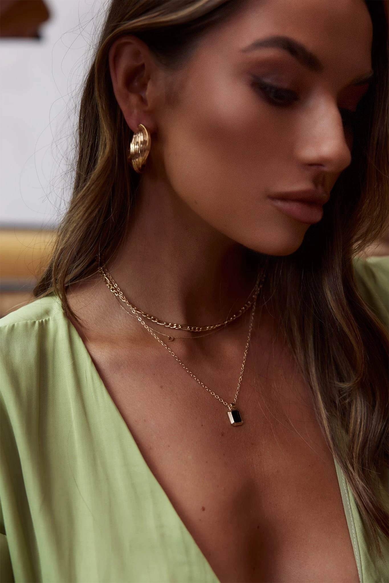 Celia Twist Hoop Earrings Gold 7 Celia Twist Hoop Earrings Gold - Image 7