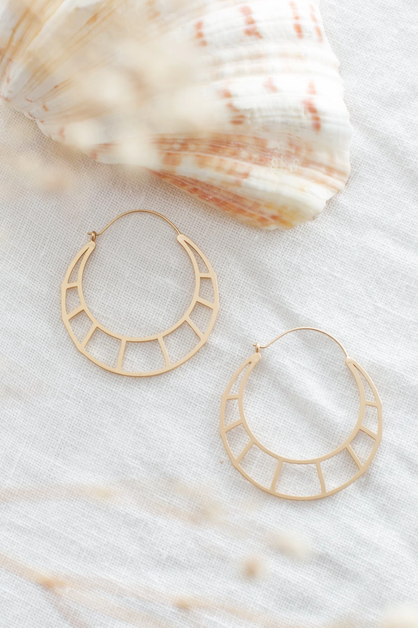 Dinah Hoop Earrings Gold 2 Dinah Hoop Earrings Gold - Image 2