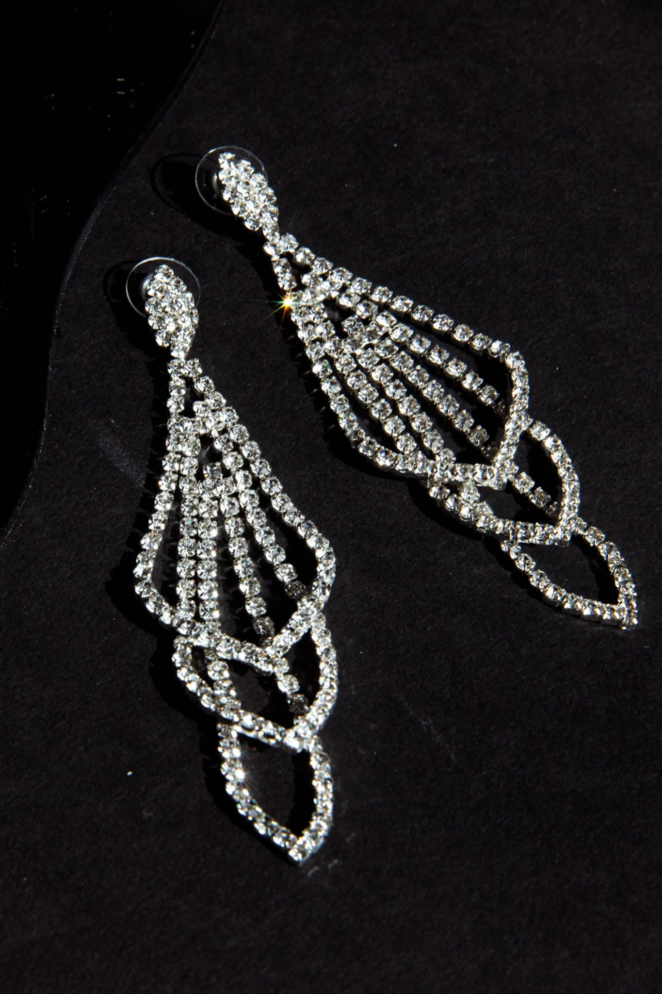 Evangelina Chandelier Earrings Silver 2 Evangelina Chandelier Earrings Silver - Image 2