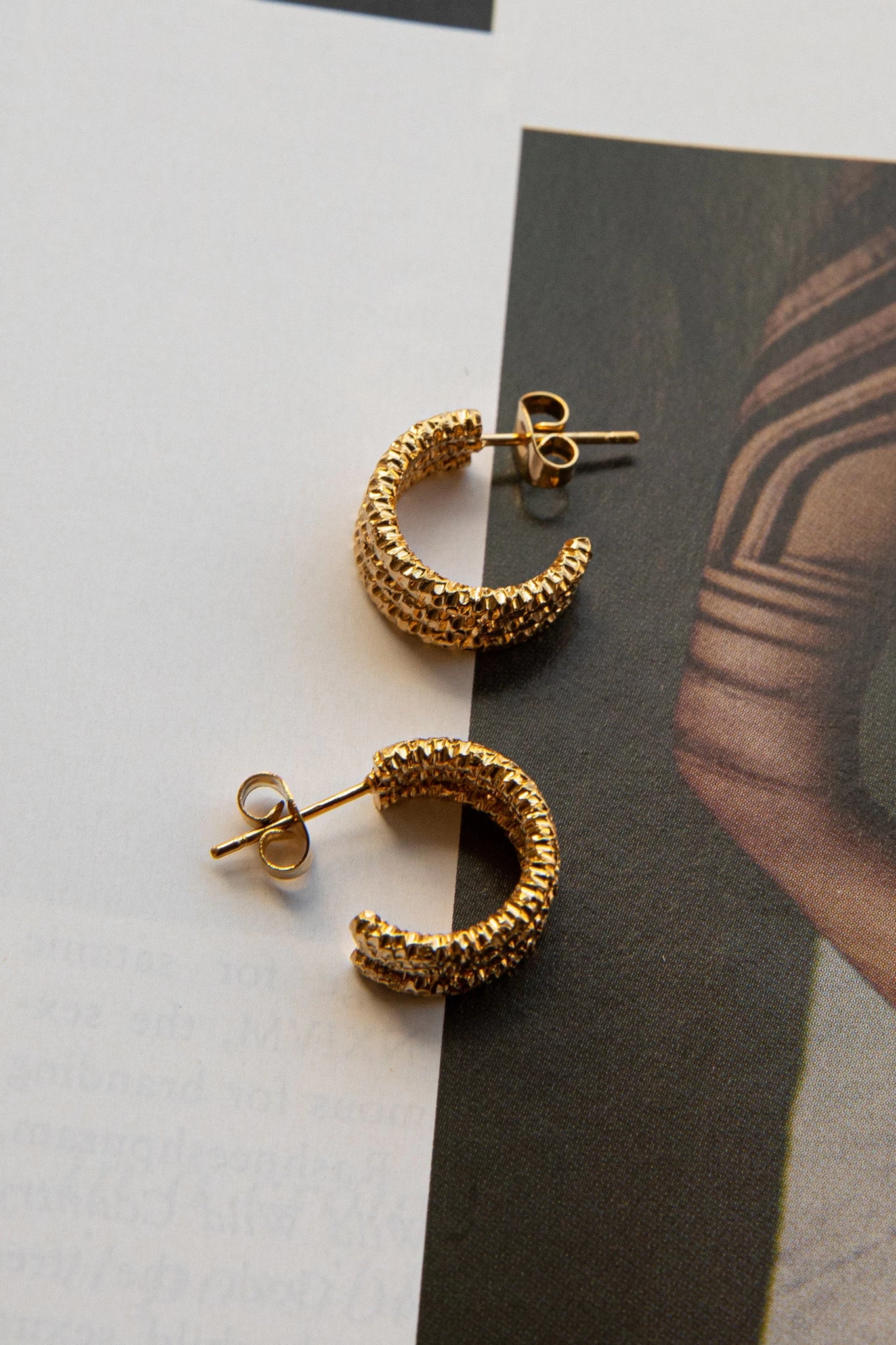 Goldilocks Open Hoop Earrings Gold 4 Goldilocks Open Hoop Earrings Gold - Image 4