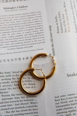 Medusa Hoop Earrings Gold -Fashion women's clothing ER0129GOLD 2