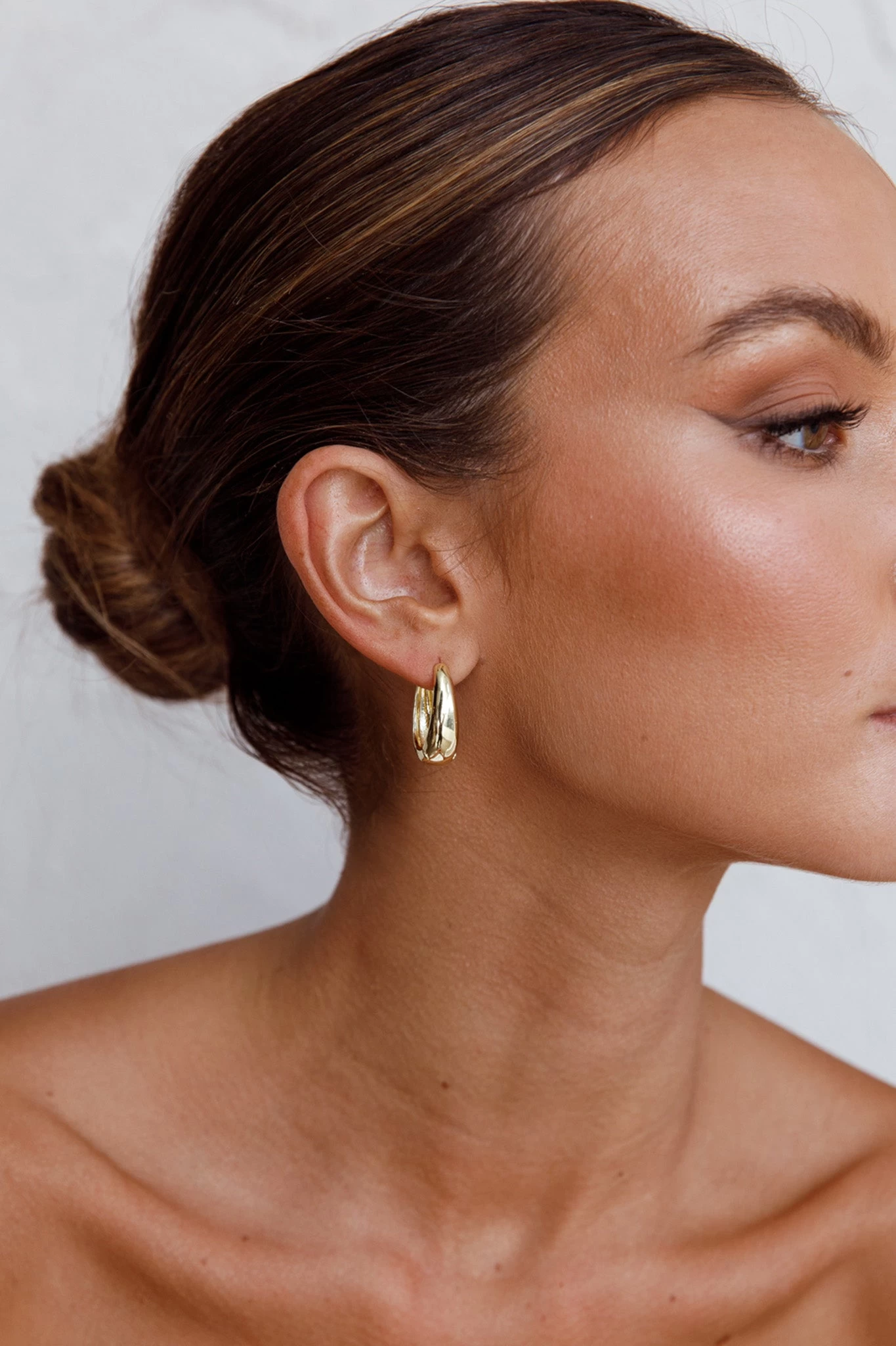 Helena Hoop Earrings Gold 1 Helena Hoop Earrings Gold