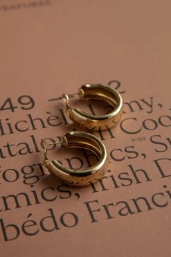 Osiris Hoop Earrings Gold -Fashion women's clothing ER0144GOLD 1