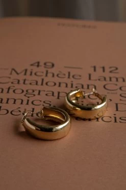 Osiris Hoop Earrings Gold -Fashion women's clothing ER0144GOLD 2