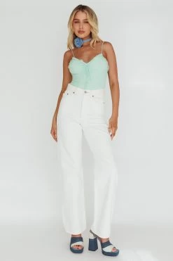 Orli Ruched Bodysuit Apple -Fashion women's clothing KJ0121D 20APPLE 2