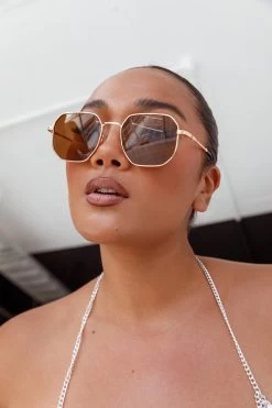 Sahara Aviator Sunglasses Tea 12 Sahara Aviator Sunglasses Tea -Fashion women's clothing SG010 20TEA 6