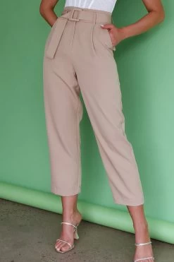 Chance Encounter Straight Leg Pants Latte 21 Chance Encounter Straight Leg Pants Latte -Fashion women's clothing SL11830P 20LATTE 1