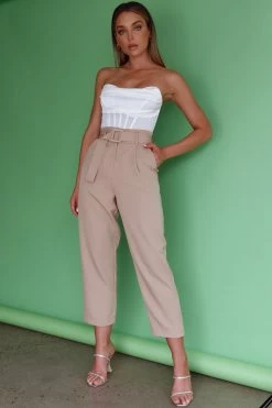 Chance Encounter Straight Leg Pants Latte 23 Chance Encounter Straight Leg Pants Latte -Fashion women's clothing SL11830P 20LATTE 2