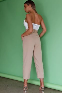 Chance Encounter Straight Leg Pants Latte 22 Chance Encounter Straight Leg Pants Latte -Fashion women's clothing SL11830P 20LATTE 3