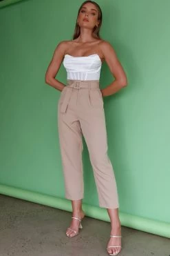 Chance Encounter Straight Leg Pants Latte 25 Chance Encounter Straight Leg Pants Latte -Fashion women's clothing SL11830P 20LATTE 5