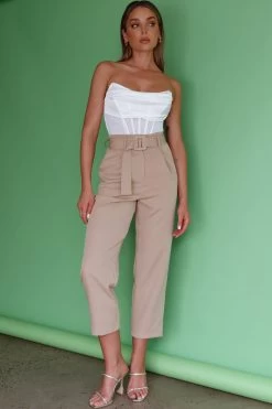 Chance Encounter Straight Leg Pants Latte 26 Chance Encounter Straight Leg Pants Latte -Fashion women's clothing SL11830P 20LATTE 6
