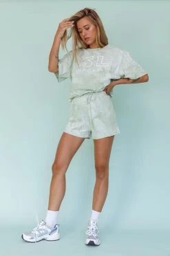 Cruise Control Tie Dye T-Shirt Green -Fashion women's clothing SL27678B B 20GREEN 2