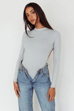 Remy Open Back Bodysuit Silver -Fashion women's clothing SL5665B 20SILVER 4