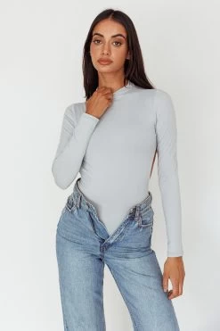 Remy Open Back Bodysuit Silver -Fashion women's clothing SL5665B 20SILVER 7