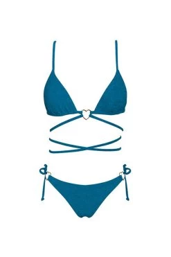 Summer Love Strappy Bikini Top Blue Shimmer 14 Summer Love Strappy Bikini Top Blue Shimmer -Fashion women's clothing SLB22001 T 20BLUE 20SHIMMER 8
