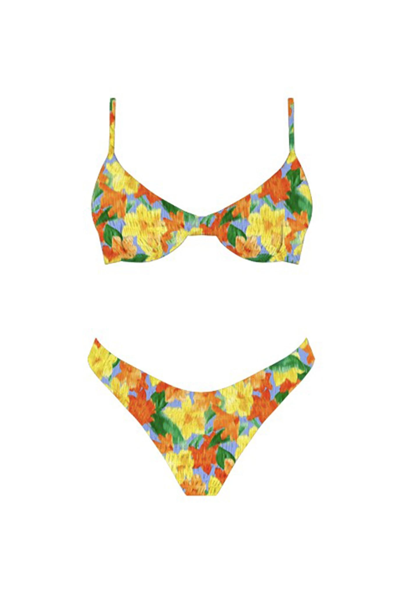 Martinique Shirred Bikini Top Tropical 4 Martinique Shirred Bikini Top Tropical - Image 4