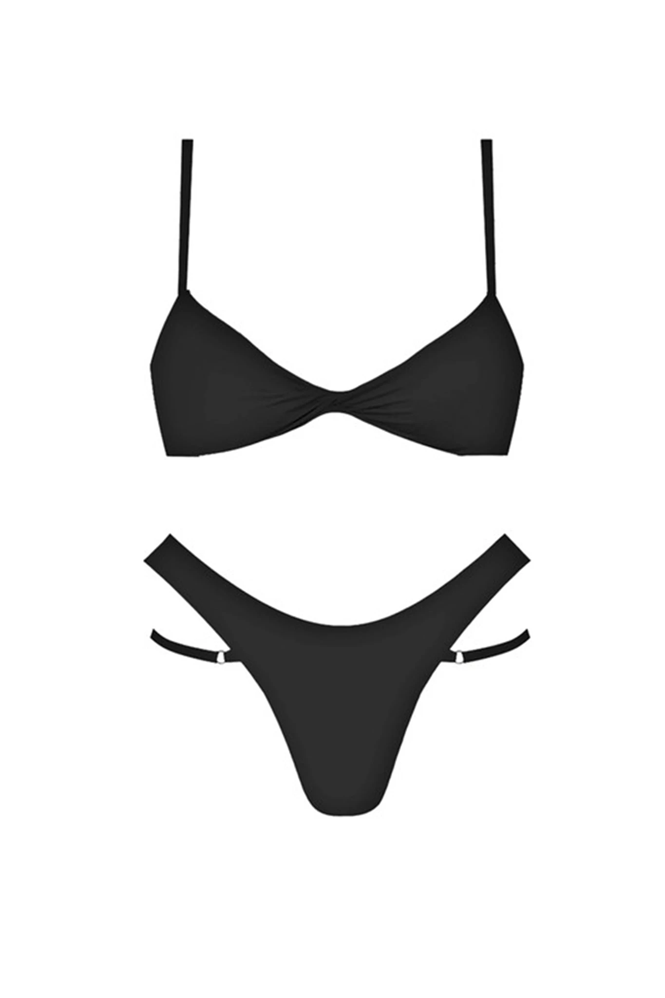 Antigua Double Strap Bikini Bottom Black 1 Antigua Double Strap Bikini Bottom Black