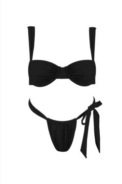 Malibu Tie Bikini Bottom Black