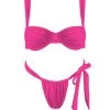 Malibu Gathered Bikini Top Fuchsia