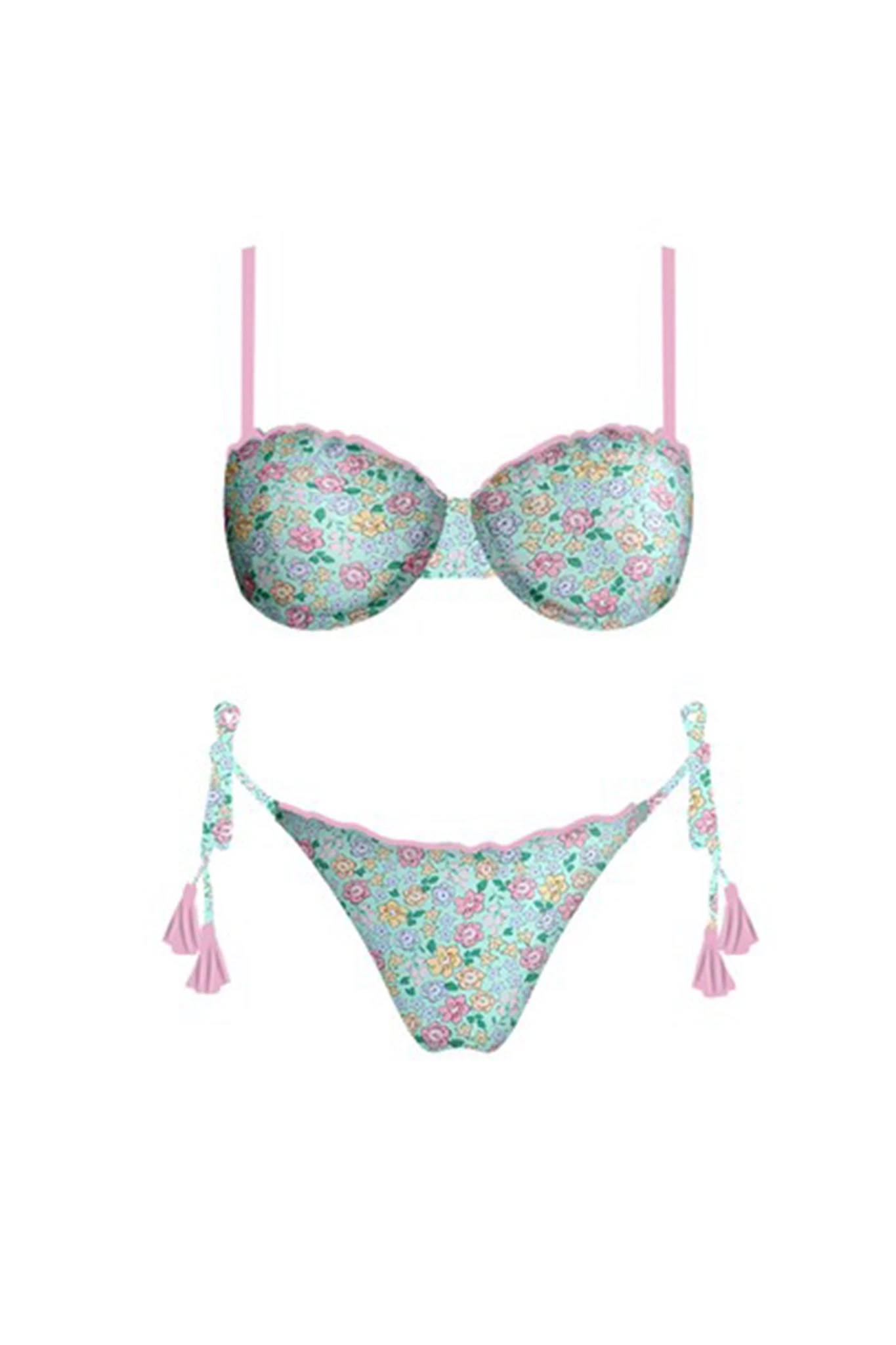 French Riviera Bikini Bottom Green Floral 5 French Riviera Bikini Bottom Green Floral - Image 5