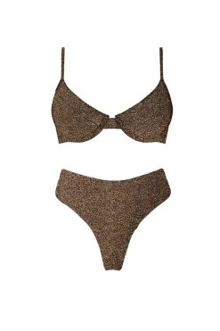 Zuma High Waist Bikini Bottom Brown -Fashion women's clothing SLB23054 B 20BROWN 5