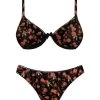 La Dolce Vita Bikini Bottom Rose Black/Red