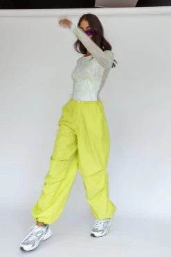 Break Dance Wide Leg Drawstring Pants Lime 14 Break Dance Wide Leg Drawstring Pants Lime -Fashion women's clothing SLCP11834 20LIME 7