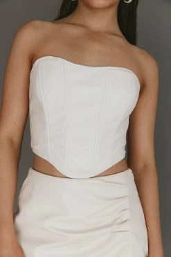 Hannalore Corset Top Ivory -Fashion women's clothing SLCT11694 20IVORY 4