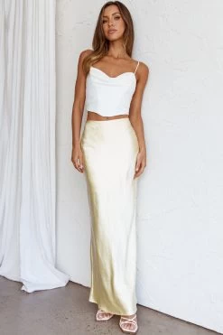 One More Time Cowl Crop Top Ivory -Fashion women's clothing SLCT11695 20IVORY 2