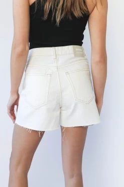 Dr. Denim Dr Denim Nora Shorts Light Ecru -Fashion women's clothing SLDD005LIGHTECRU 3