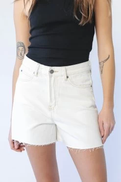 Dr. Denim Dr Denim Nora Shorts Light Ecru -Fashion women's clothing SLDD005LIGHTECRU 4