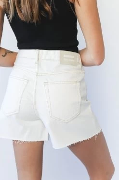 Dr. Denim Dr Denim Nora Shorts Light Ecru -Fashion women's clothing SLDD005LIGHTECRU 6 d1ce1529 9b81 46f6 9ef2 749f126a1cd2