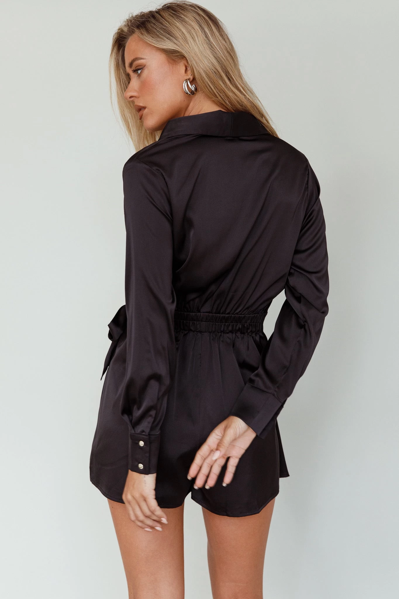 Turning Heads Side Tie Romper Black 2 Turning Heads Side Tie Romper Black - Image 2