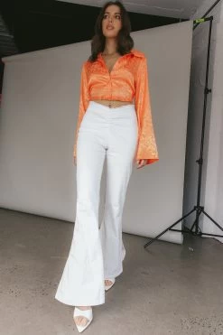 Mahla Flared Pants Ivory -Fashion women's clothing SLIBP27177 20IVORY 2