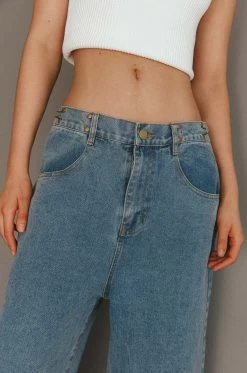 No Coincidence Wide Leg Jeans Denim Blue 10 No Coincidence Wide Leg Jeans Denim Blue -Fashion women's clothing SLIMA7916P 20DENIM 20BLUE 5