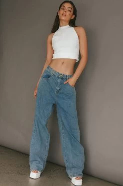 No Coincidence Wide Leg Jeans Denim Blue 11 No Coincidence Wide Leg Jeans Denim Blue -Fashion women's clothing SLIMA7916P 20DENIM 20BLUE 6