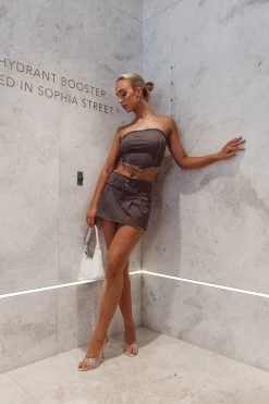 Hot Girl Summer Laced Back Crop Top Dark Grey 15 Hot Girl Summer Laced Back Crop Top Dark Grey -Fashion women's clothing SLIMD6665TDARKGREY 6