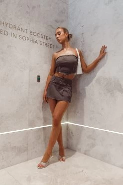 Hot Girl Summer Laced Back Crop Top Dark Grey 16 Hot Girl Summer Laced Back Crop Top Dark Grey -Fashion women's clothing SLIMD6665TDARKGREY 7