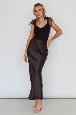 Midsomer Tied Shoulder Bodysuit Black 12 Midsomer Tied Shoulder Bodysuit Black -Fashion women's clothing SLKT6776 20BLACK 5