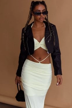 Toulouse Faux Leather Jacket Black -Fashion women's clothing SLMJ5130 20BLACK 1