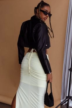 Toulouse Faux Leather Jacket Black -Fashion women's clothing SLMJ5130 20BLACK 7