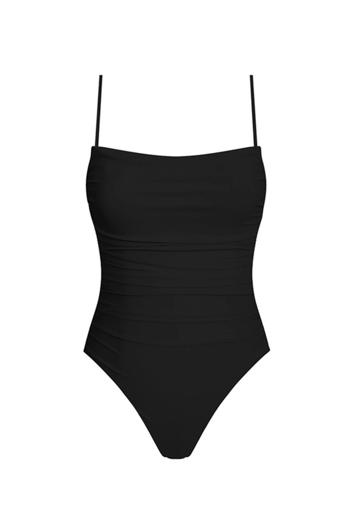 Isla Ruched One Piece Swimsuit Black 1 Isla Ruched One Piece Swimsuit Black