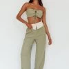 East Village Foldover Pants Sage