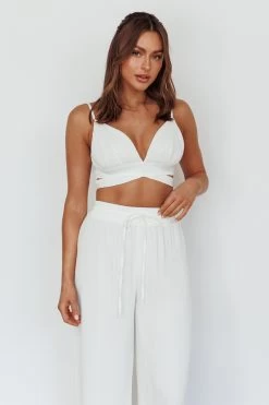 Cove Elasticated Pants Ivory -Fashion women's clothing SLPS8991K P 20IVORY 5